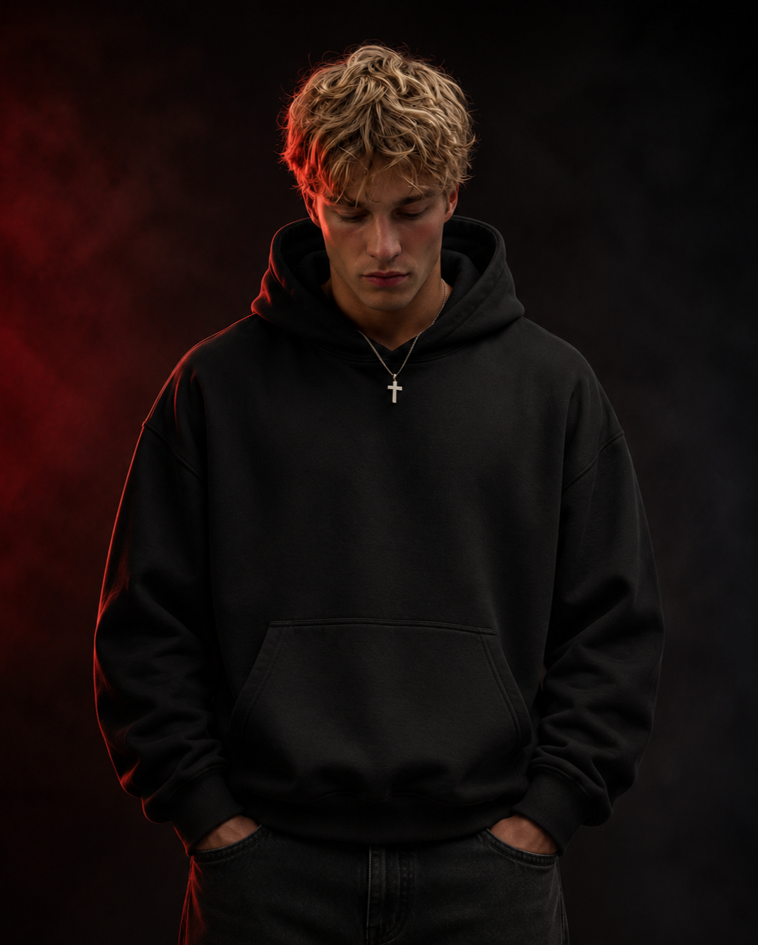 Red Rose Rave Oversized Hoodie