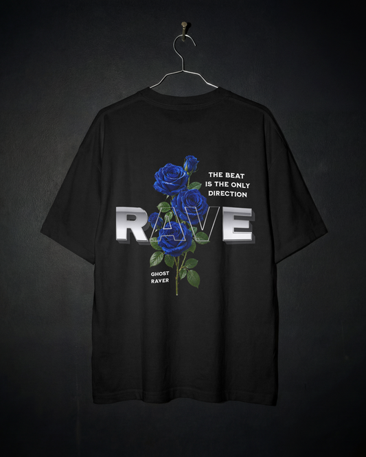 Blue Rose Rave Oversized Shirt