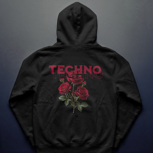 Techno Rose Oversized Hoodie