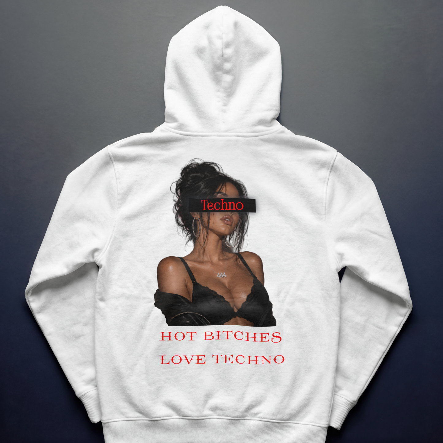 Hot Bitches Love Techno Oversized Hoodie