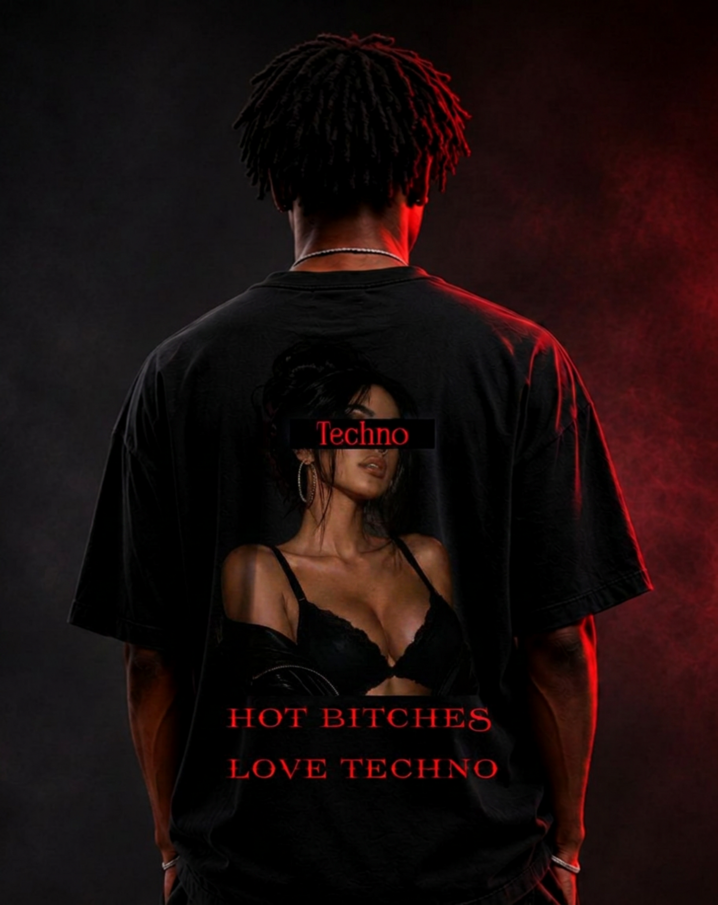 Hot Bitches Love Techno Oversized T-Shirt