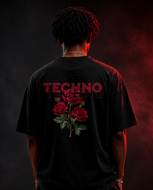 Techno Rose Oversized Shirt