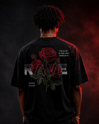Red Rose Rave Oversized Shirt