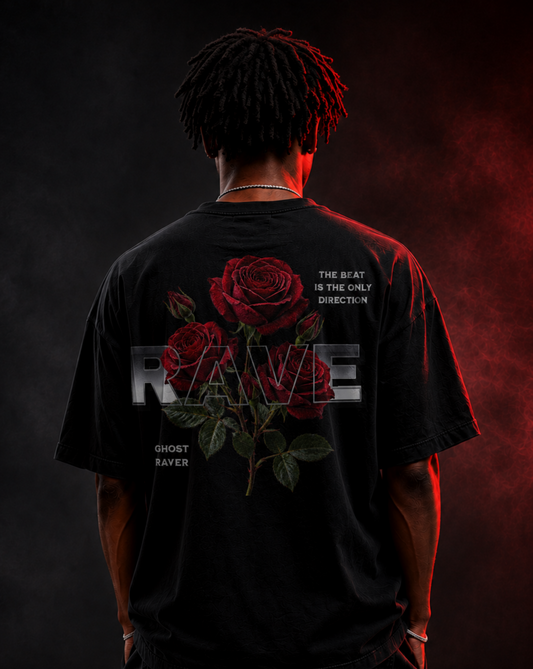 Red Rose Rave Oversized Shirt