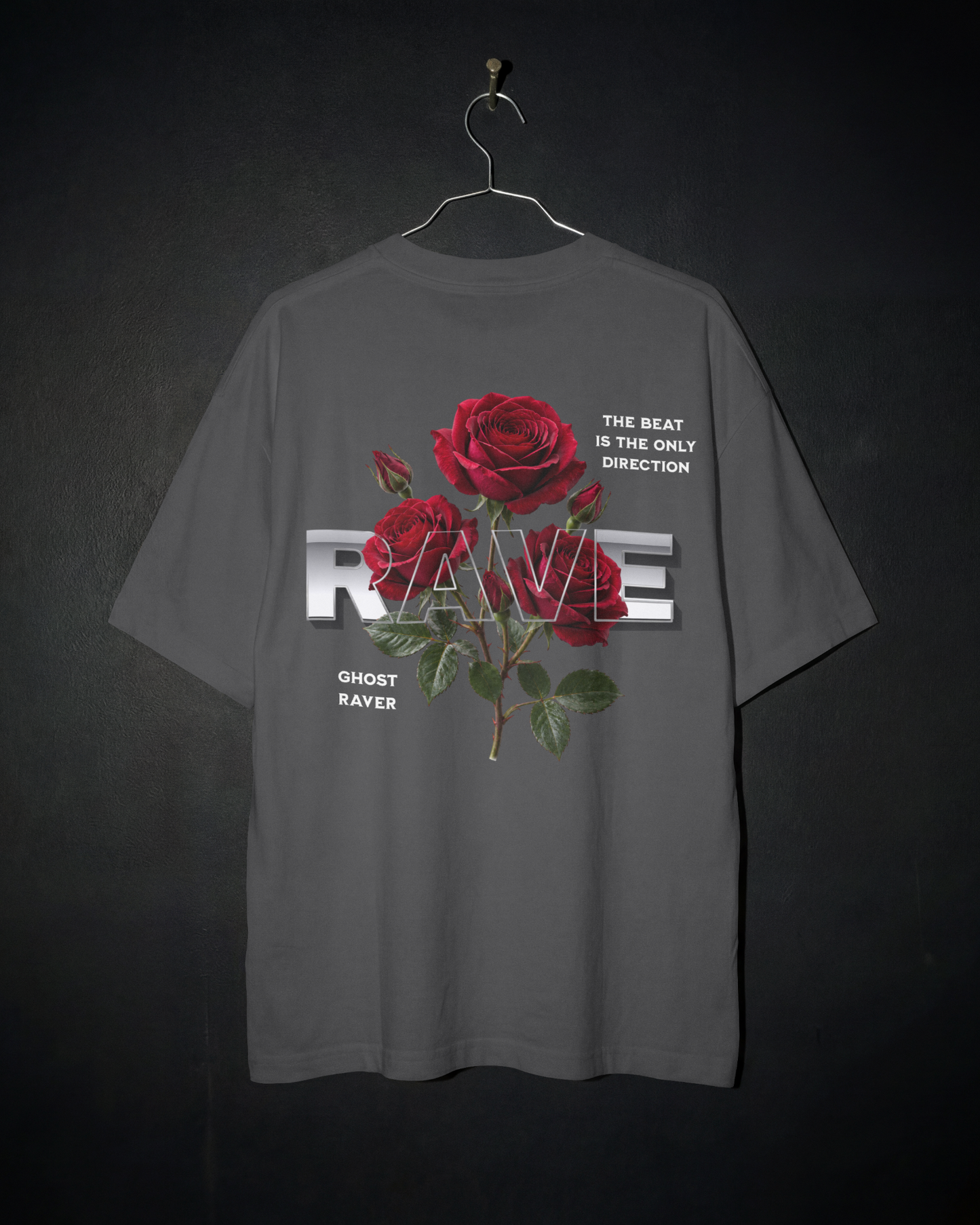 Red Rose Rave Oversized Shirt