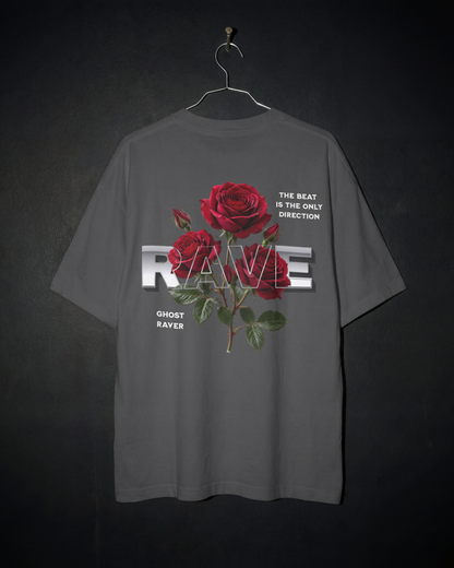 Red Rose Rave Oversized Shirt