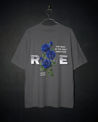 Blue Rose Rave Oversized Shirt