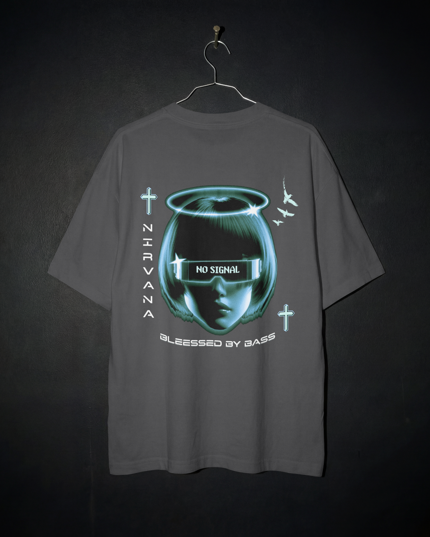 No Signal Techno Oversized T-Shirt