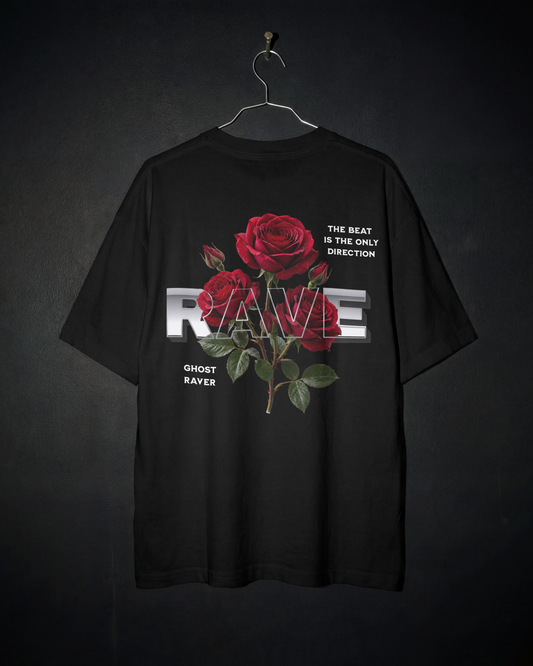 Red Rose Rave Oversized Shirt