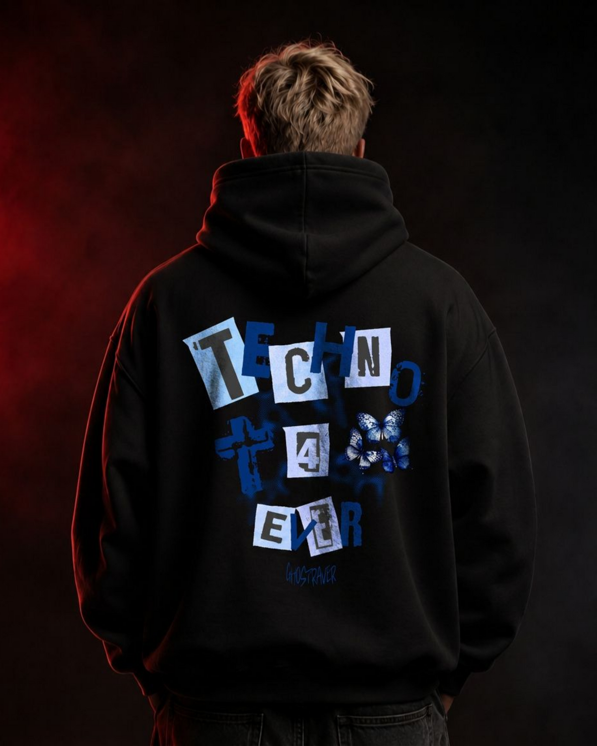 TECHNO 4 EVER Oversized Hoodie