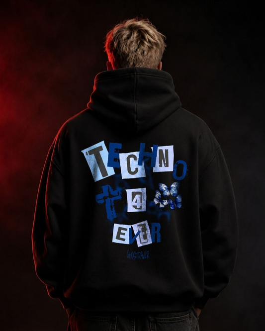 TECHNO 4 EVER Oversized Hoodie
