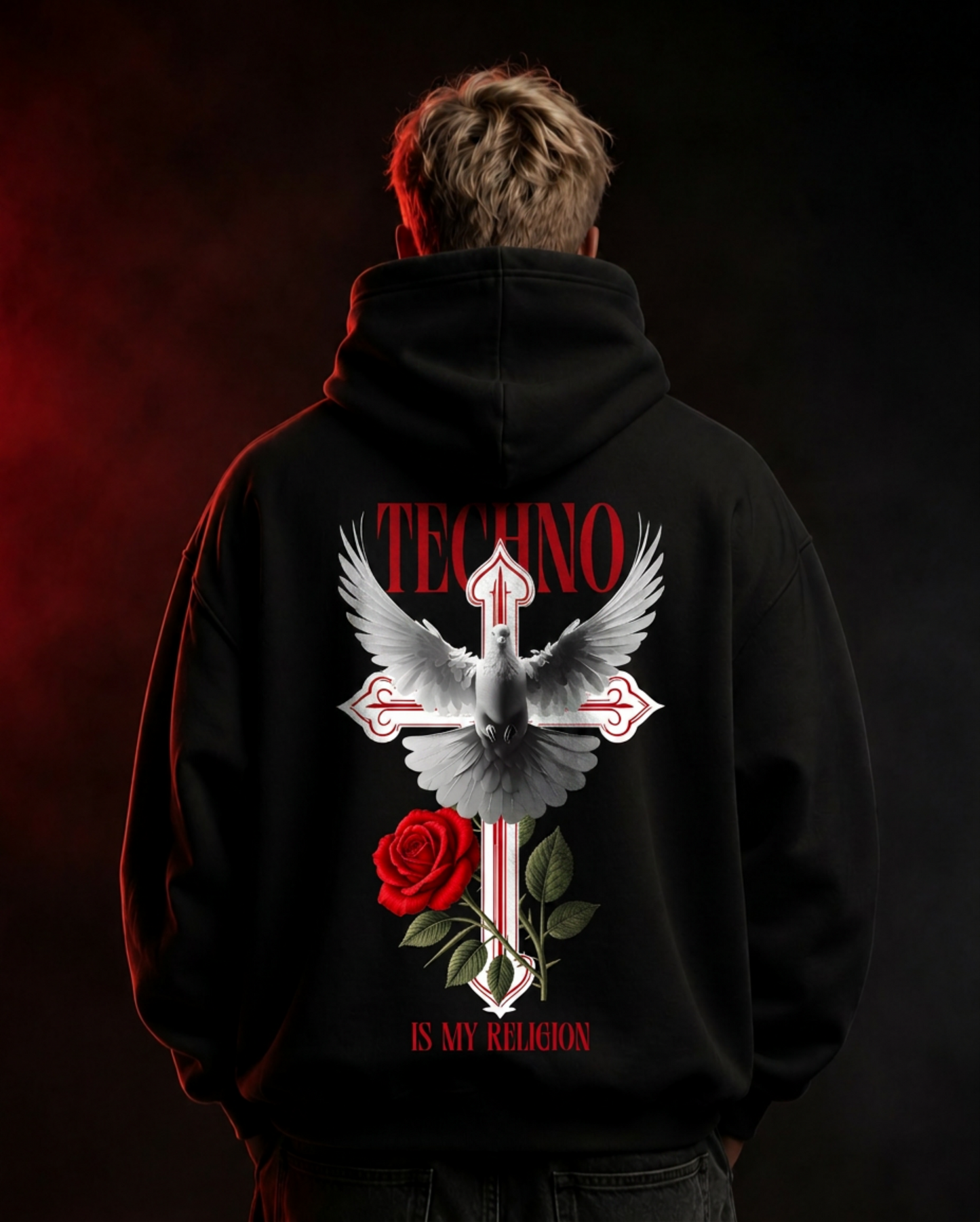 Techno Is My Religion Oversized Hoodie
