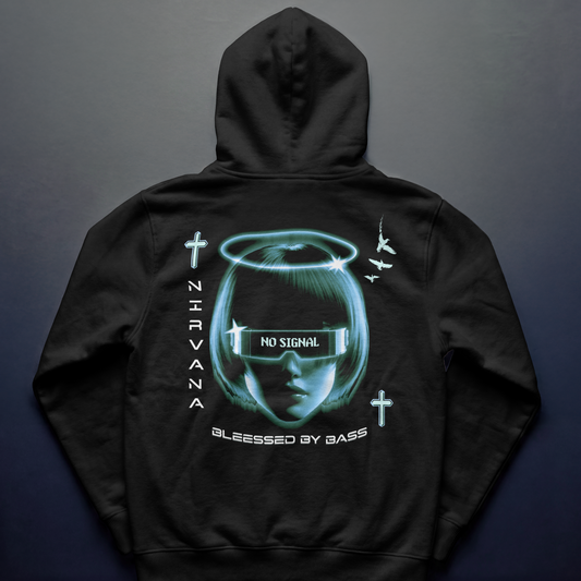 No Signal Techno Oversized Hoodie