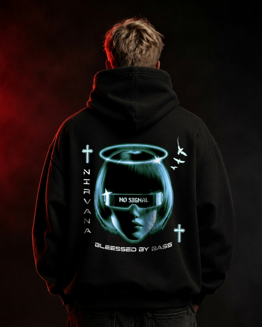 No Signal Techno Oversized Hoodie