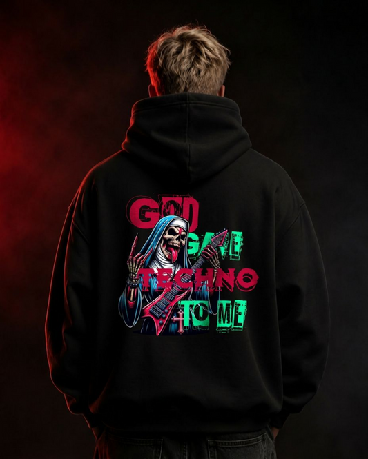 God Gave Techno Oversized Hoodie