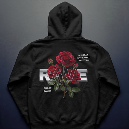 Red Rose Rave Oversized Hoodie