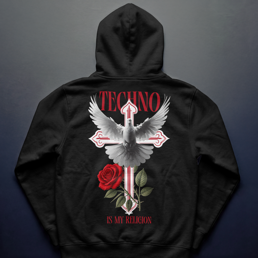 Techno Is My Religion Oversized Hoodie