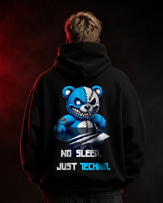 No Sleep, Just Techno Oversized Hoodie